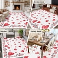 thumbnail image 5 of 5'x7' Area Rugs for Living Room Bedroom, Red Valentines Washable Rug Carpet Runner Indoor Outdoor, Watercolor Love Heart Non Slip Floor Mats Area Rug for Kitchen, Nursery, 5 of 8