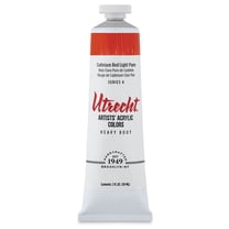 Utrecht Artists' Acrylic Paint - Cadmium Red Light, 2 oz tube