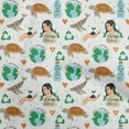 thumbnail image 1 of oneOone Cotton Silk Green Fabric Earth Quilting Supplies Print Sewing Fabric By The Yard 42 Inch Wide, 1 of 1