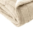 thumbnail image 4 of Lois 50 x 60 Throw Blanket Cable Knit and Sherpa, Acrylic, Cream, White, 4 of 5