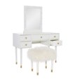 thumbnail image 3 of Linon Ginzel Vanity Set with Stool, White/White, 3 of 19