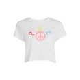 thumbnail image 5 of Celebrity Pink Juniors and Juniors Plus Graphic Cropped Sleep Tee with Short Sleeves, Sizes XS-3X, 5 of 5