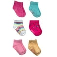 thumbnail image 4 of Wonder Nation Baby and Toddler Ankle Socks, 6-Pack, Sizes 0M-18M, 4 of 7
