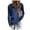 Blue, variant on TAIAOJING Women's Scoop Neck Blouse Long Sleeved Hoodie Drawstring Solid Color Zipper Cardigan Jacket Cute Tee Shirt