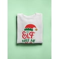 thumbnail image 3 of The Elf Made Me Do It Sweatshirt Men -Image by Shutterstock, Male Medium, 3 of 4