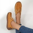 thumbnail image 6 of Big Size Women's Casual Loafers Leather Shoes Lightweight Casual Walking Shoes Female Moccasins Classic Penny Loafer Flats Boat Shoes, 6 of 8