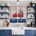 thumbnail image 2 of Curtains 84 Inches Long 2 Panels, Independence Day Grommets Window Treatment Curtain, 4th of July Red Truck Flag Wooden Thermal Curtains Drapes for Living Room/Bathroom, 2 of 9