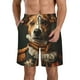 thumbnail image 1 of Balery Modern Cute Dog Traje de Baño Estilo Hawaiano para Hombre, Shorts de Secado Rápido con Bolsillos-Small, 1 of 6