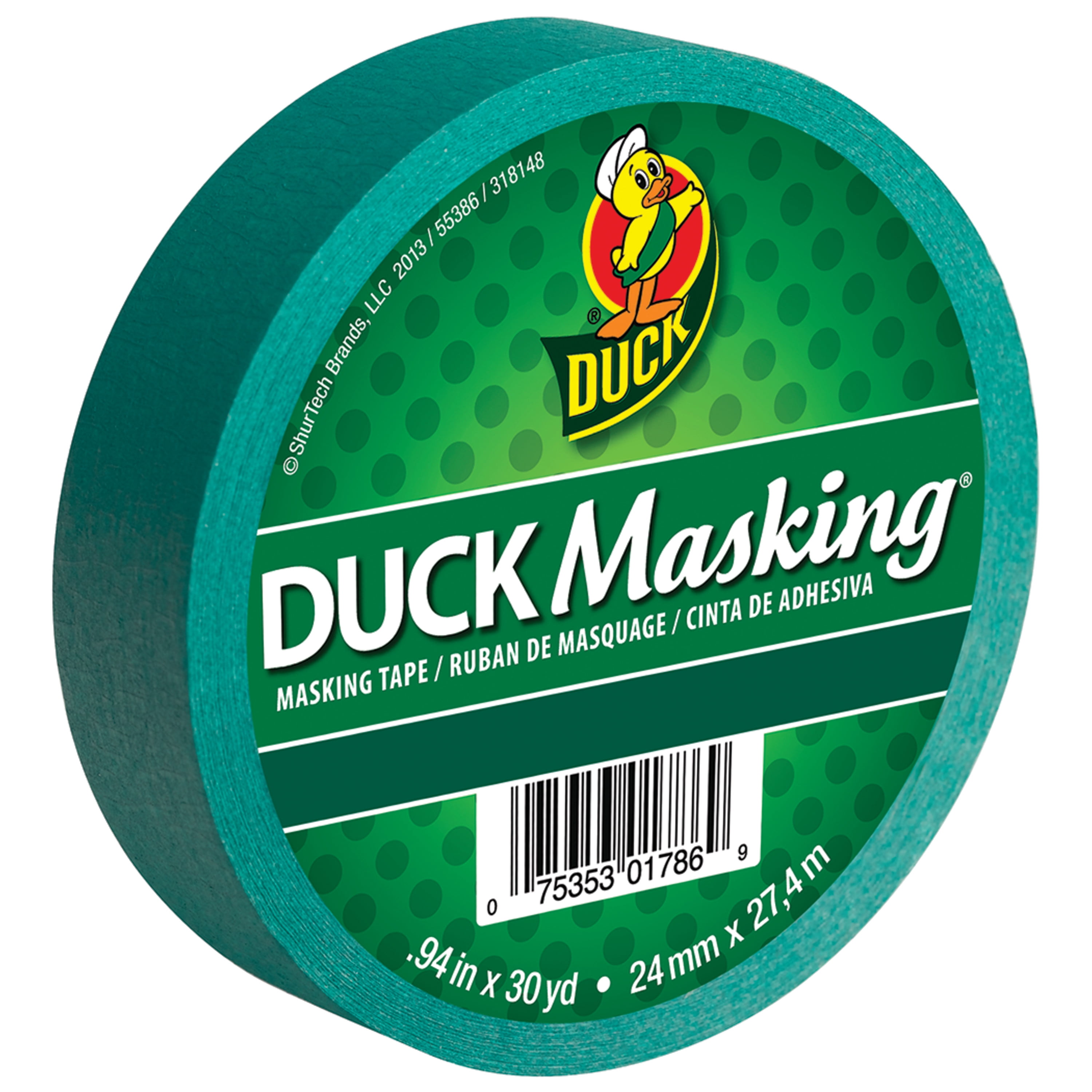 Duck Masking® Color Masking Tape Green, .94 in. x 30 yd.