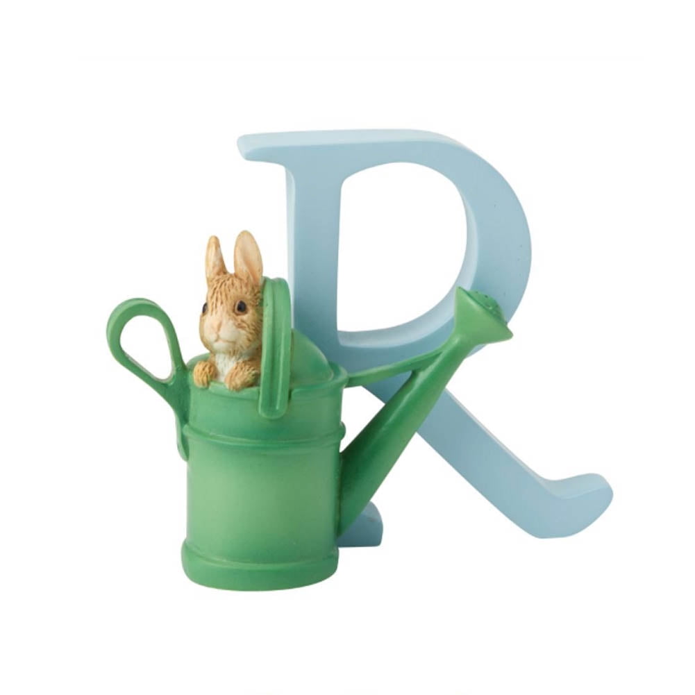 beatrix potter alphabet letter a peter rabbit figurine