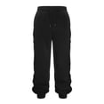 thumbnail image 3 of Adeawade Boys Pants High Waist Jogger Pants Contrast Color Stripes Tapered Sweatpants Straight Leg Trousers Elegant Clothes Black 13-14 Years, 3 of 6