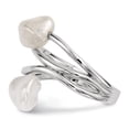 thumbnail image 3 of 925 Sterling Silver Rhodium 7-8mm White Baroque Freshwater Cultured Pearl Ring Size 7, 3 of 7