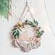thumbnail image 4 of Nordic Style Woven Macrame Door Sign With Artificial Leaves Flower Wreath Hanging Garland Farmhouse Bohemian Front Porch Wall Window Decoration, 4 of 5