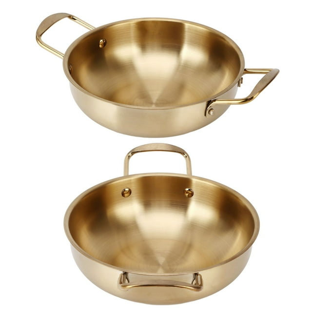 Noodle Pot Stainless Steel Cooking Pot for Ramen Pasta Soup 6cm Height with Even Heating for Camping
