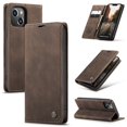 thumbnail image 1 of SaniMore Case for iPhone 14 6.1" 2022, Premium PU Leather Magnetic Cover Card Slots Cash Pocket Flip Kickstand Shockproof TPU Shell Full Protective Business Retro Case for iPhone 14, Coffee, 1 of 11