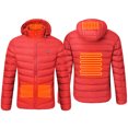 thumbnail image 4 of Babysbule Mens Winter Coats Clearance Winter Men's Smart USB Abdominal Back Electric Heating Warm Down Cotton Jacket, 4 of 8
