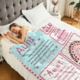 thumbnail image 5 of Aunt Gifts Blanket 60"x50", Gifts for Aunt, Aunt Birthday Gift Ideas, Great Aunt Gift from Niece/Nephew, Best Aunt Ever Gifts, Unique Birthday Gift for Aunt, Favorite Aunt Gifts, 5 of 6