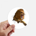 thumbnail image 1 of Animal Paper Break Shocks Lions Sticker Round Wall Suitcase Laptop Label Bumper, 1 of 1