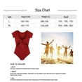 thumbnail image 7 of Women's One Piece Swimsuit V Neck Tummy Control Cross Back Vintage Swimwear Bathing Suits - red, 7 of 7