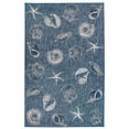 thumbnail image 1 of Trans-Ocean Imports CRED8841433 7 ft. 10 in. Round Liora Manne Carmel Shells Indoor & Outdoor Rug Wilton Woven Round Rug - Navy, 1 of 1