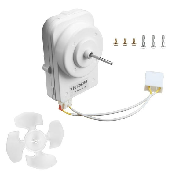 W10124096 Condenser Fan Motor Set for Whirlpool Refrigerator Replacement AssemblyTAPDRA Spare Part