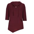 thumbnail image 4 of AherBiu Workout Sweatshirt for Women Long Sleeve Hooded V Neck Pullover Fall Tunic Tops to Wear with Leggings, 4 of 6