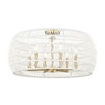 thumbnail image 3 of Ellie 6-Light Semi-Flush in Modern Brushed Gold with Bleached White Raphia Rope, 3 of 10