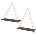 thumbnail image 2 of Estante para colgar en la pared, 2 unidades de estantes flotantes de almacenamiento de pared de madera, decoración de suspensión de pared, eficiencia óptima, 2 of 8