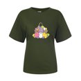 thumbnail image 3 of Daisyyozoid T-Shirt de Pâques pour Femmes, Mignon Imprimé Bunny, Manches Courtes Décontractées, 3 of 4