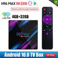 thumbnail image 1 of Mistaha H96 Max RK3318 Smart TV BOX Android 10.0 4K 4+32GB 2.4G/5.8G WiFi Bluetooth4.0 HDR10, 1 of 1