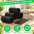 Rooftop Gutter Color Gutter Guards Roll Black Plastic Mesh 6 Pack 5'' x 20' for Roof Gutter ...