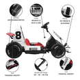 thumbnail image 2 of Montable Eléctrico The Baby Shop - go kart electrico, control remoto, 12v, luz, sonido,bluetooth Blanco -, 2 of 7