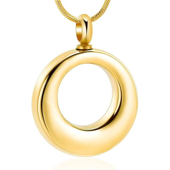 Urn Necklace Circle of Life Eternity Memorial Stainless Steel Pendant Ash Holder Stainless Steel Circle of Life Eternity Memorial Keepsake Urn Pendant for Ashes