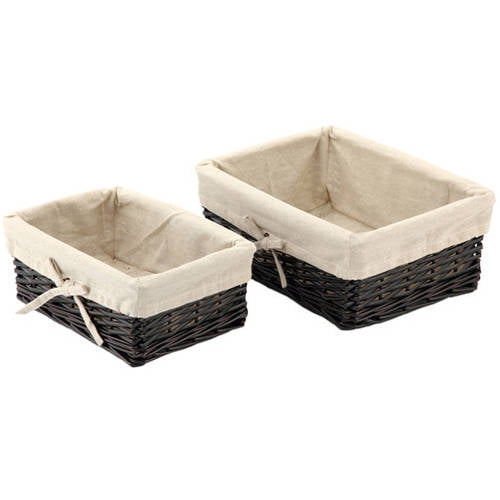 Mainstays Dark Willow Basket, Set of 2