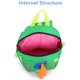 thumbnail image 4 of Linda mini mochila con estampado de dinosaurios para niños pequeños, mochila preescolar con correa y arnés de seguridad (azul claro) ER, 4 of 5