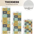 thumbnail image 4 of Orange Boho Bohemia Floral Geometric Pattern Kitchen Rugs Sets Of 3,Kitchen Runner Rugs Non Skid Washable,Decorative Kitchen Floor Mats for Kitchen,Sink,Laundry,17"x30"+ 17"x47" + 17"x59", 4 of 6