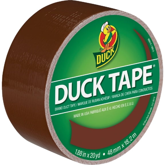 Duck Brand 1304965 Color Duct Tape, Single Roll, Brown, 60 Foot