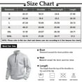 thumbnail image 4 of Men's Casual Outdoor High Neck Half Zip Pocket Pullover Long Sleeve Top, Waffle Knit Shirt for Fall, Hiking and Utility Wear,Gray,3XL, 4 of 5