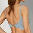 thumbnail image 5 of Glisme Sports Bras For Women High Support Comfortable Large Thin Sagging Side Backless Shining No Steel Ring Wrapping Bra For Workout Blue, 5 of 5