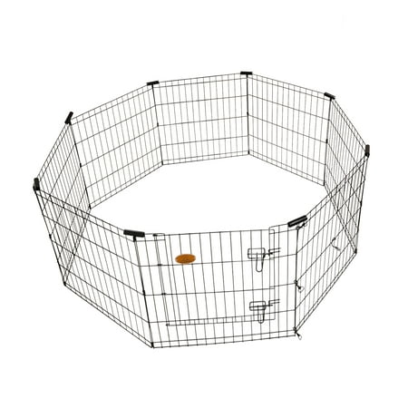 KennelMaster 8-Panel 30 in. H x 24 in. W Exercise Playpen with Gate