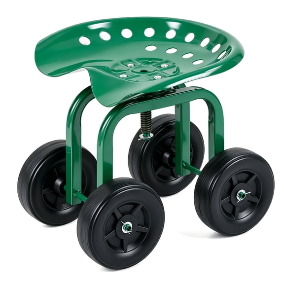 Costway Metal And PP Garden Cart with Adjustable Seat