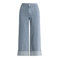 thumbnail image 6 of Free Assembly Women’s High Rise Cuffed Jean Pants with Patch Pockets, 30" Inseam, Sizes 0-28W, 6 of 6