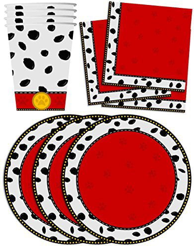 Dalmatians Birthday Party Supplies Set Plates Napkins Cups Tableware Kit for 16 by Birthday Galore