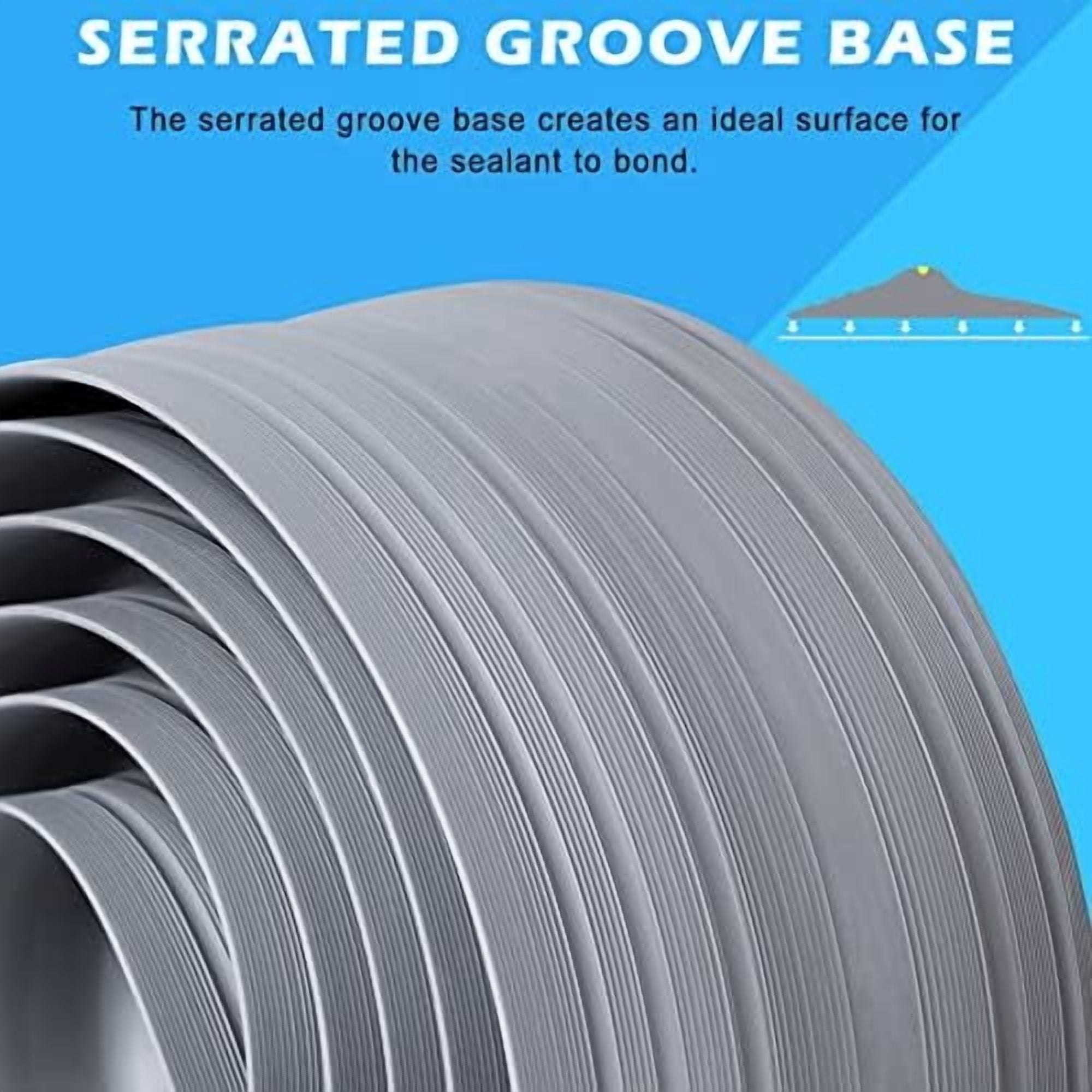 Garage Door Bottom Seal Strip, Weatherproof EPDM Rubber Threshold, Fits All Standard Doors, Easy for DIY Homeowners, No Adhesive (10Ft, Grey)