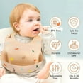 thumbnail image 5 of Silicone Baby Bib–Waterproof Adjustable Feeding Bib with Food Crumb Catcher–BPA-Free, Machine Washable, No-Mess Weaning Bib for Toddlers, 5 of 5