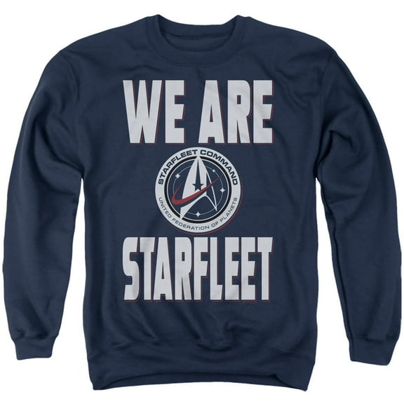 Star Trek Discovery We Are Starfleet Adult Crewneck Sweatshirt Navy