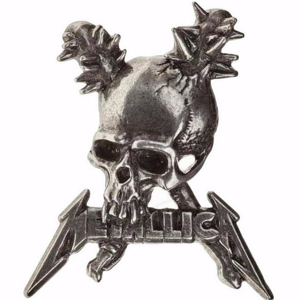 Metallica - Insignia Diseño Calavera Damage Including (Plateado)