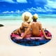 thumbnail image 5 of Toalla de playa redonda de microfibra estampada, súper colorida, resistente a la arena, manta de playa, tapete de playa, toalla multiusos para viajes y piscina., 5 of 6