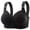 Black, variant on Bras for Women No Underwire, Plus Size Lingerie with Adjustable Wide Straps, Full Coverage Lace Lifting Bra, Side Smoothing Support Comfort Bra, 1-Pack