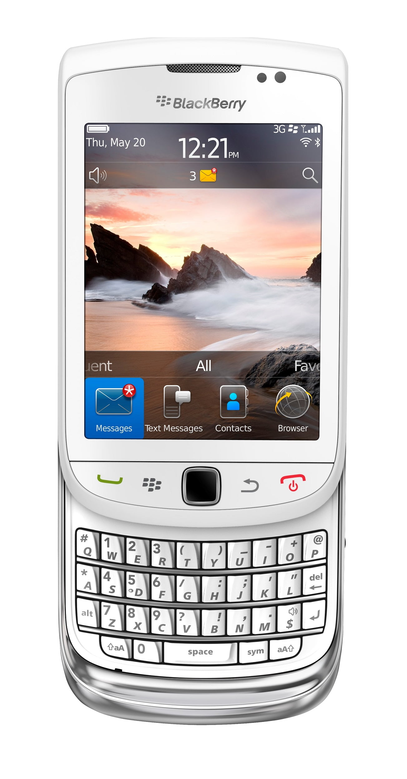 Blackberry Torch 9810 Unlocked GSM HSPA+ OS 7.0 Slider Cell Phone - White - Walmart.com